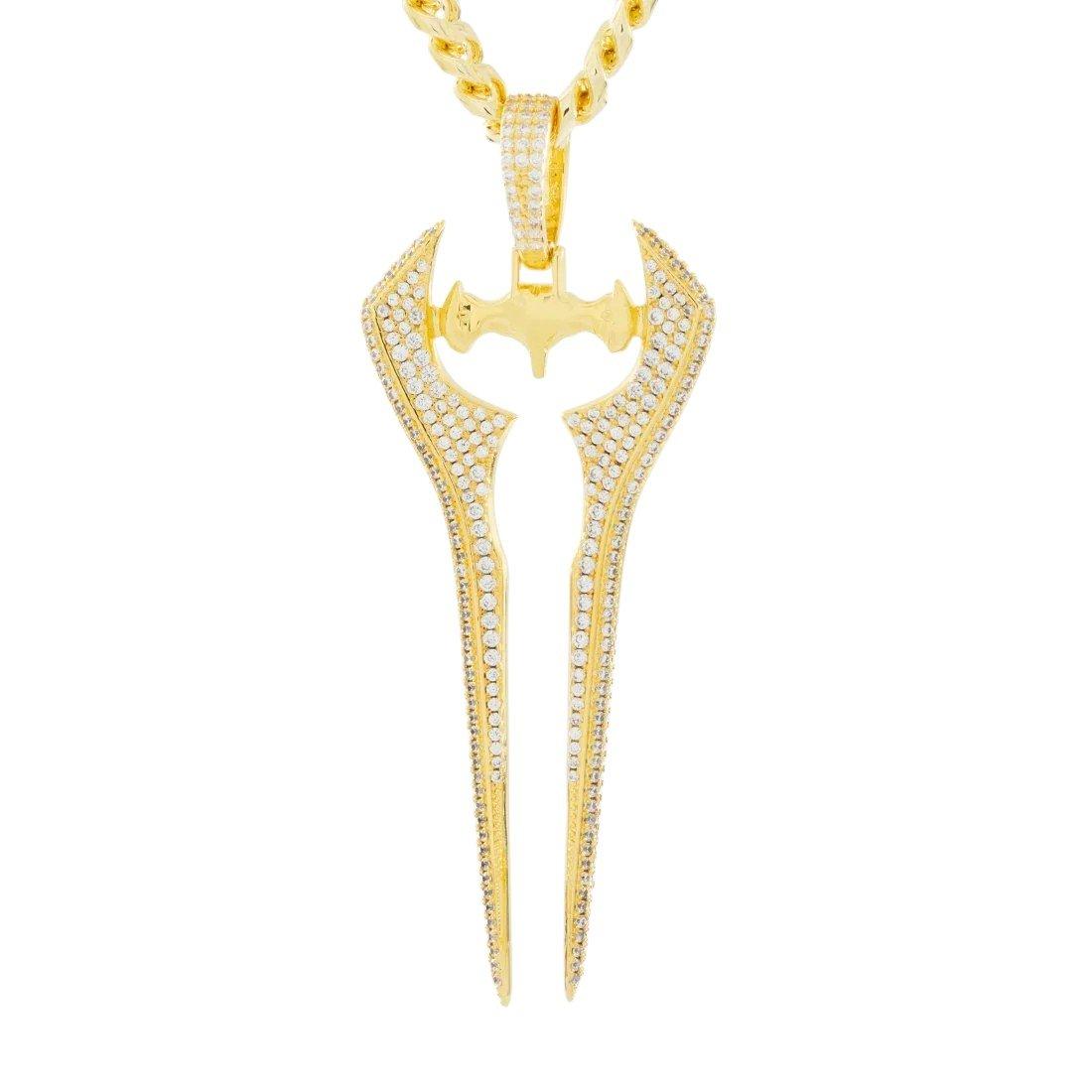 King Ice x Halo-Iced Energy Sword Necklace - GOLD